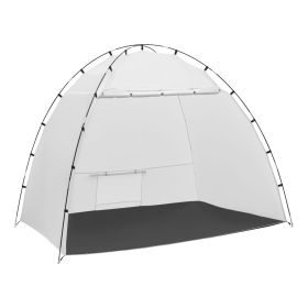 Portable Paint Booth Tent, 91.7 x 67.7 x 74.8 inch Painting Tent Station, Spray Shelter with Built-in Floor & Mesh Screen, Large Space