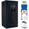 Extra-Large Home Sauna Tent with Foldable Chair - 220lbs Capacity, 360° All-Round Steam, Tool-Free Setup-Blue