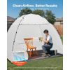Portable Paint Booth Tent, 91.7 x 67.7 x 74.8 inch Painting Tent Station, Spray Shelter with Built-in Floor & Mesh Screen, Large Space