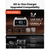 Smart Battery Charger, 12A, 6V 12V 24V 36V 48V Lithium LiFePO4 Lead-Acid (Gel / AGM) Car Battery Charger, with LCD Display