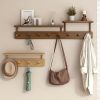1pc Wall-Mounted Coat Rack with No-Drill Hooks | Modern Minimalist Entryway Hanger for Coats, Hats