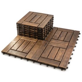 Acacia Wood Assembled Flooring , 10pack, 12 in. x 12 in. (style: 7)