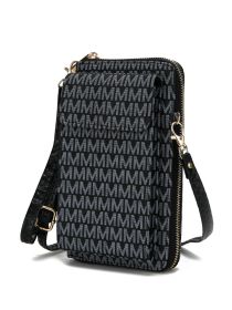 MKF Collection Mala Phone Wallet Crossbody Bag by Mia k (Material: Polycarbonate, Color: Black)