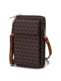 MKF Collection Mala Phone Wallet Crossbody Bag by Mia k (Material: Polycarbonate, Color: Brown)