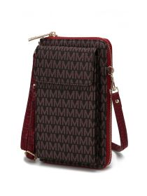 MKF Collection Mala Phone Wallet Crossbody Bag by Mia k (Material: Polycarbonate, Color: Red)