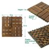 Acacia Wood Assembled Flooring , 10pack, 12 in. x 12 in.