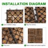 Acacia Wood Assembled Flooring , 10pack, 12 in. x 12 in.